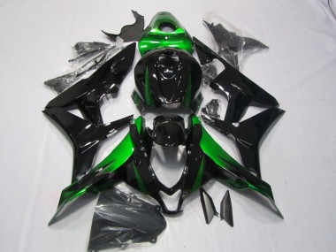 Meilleurs Kits Carénages Moto Honda CBR600RR 2007-2008 - Vert Noir Brillant