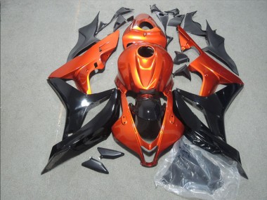 Meilleurs Carénages Moto Honda CBR600RR 2007-2008 - Orange Noir Brillant