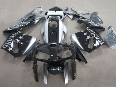Meilleurs Carénages Moto Honda CBR600RR 2007-2008 - Argent Noir Brillant SevenStars