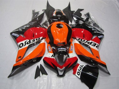 Meilleurs Plastique Moto ABS Honda CBR600RR 2009-2012 - Orange Blanc Rouge Noir Brillant Repsol