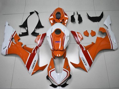 Meilleurs Carénages Moto Honda CBR1000RR 2017-2023 - Blanc Orange Rouge HRC