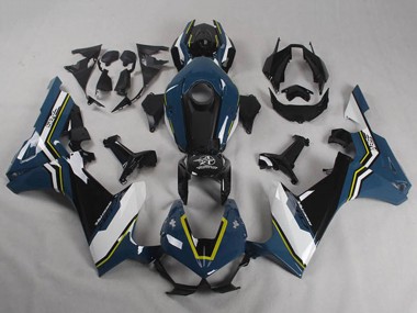 Meilleurs Carénages Moto Honda CBR1000RR 2017-2023 - Bleu Blanc Jaune Noir Brillant Shocker
