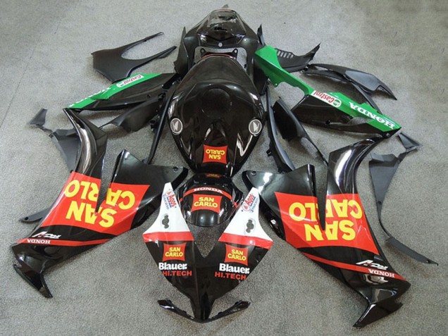 Carénages Moto Honda CBR1000RR 2012-2016 - Rouge Vert Jaune Noir Brillant San Carlo