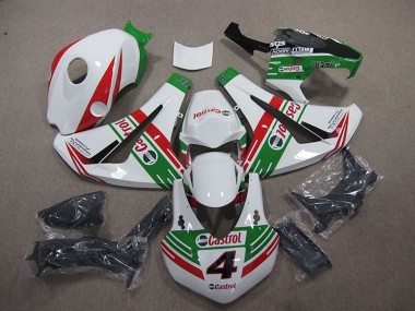 Meilleurs Carénages Moto Honda CBR1000RR 2008-2011 - Blanc Rouge Vert Castrol 4