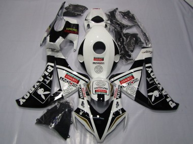 Meilleurs Carénages Moto Honda CBR1000RR 2008-2011 - Blanc Noir Brillant DENSO Playboy