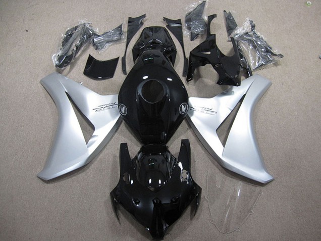 Carénages Moto Honda CBR1000RR 2008-2011 - Argent Noir Brillant Fireblade