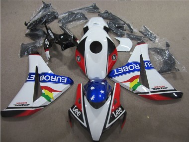 Meilleurs Carénages Moto Honda CBR1000RR 2006-2007 - Blanc Rouge Bleu Étoile Carrera EuroBet Lee