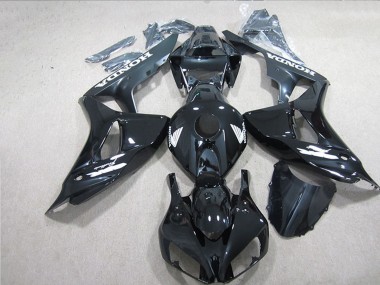 Meilleurs Carénages Moto Honda CBR1000RR 2006-2007 - Noir Brillant Blanc Décalque