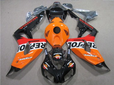 Meilleurs Kits Carénage Moto ABS Honda CBR1000RR 2006-2007 - Orange Blanc Rouge Noir Brillant Repsol