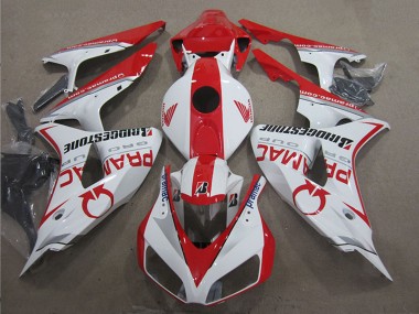 Meilleurs Carénages Moto Honda CBR1000RR 2006-2007 - Blanc Rouge Pramac Bridgestone