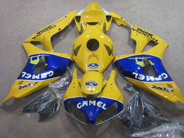 Meilleurs Carénages Moto Honda CBR1000RR 2006-2007 - Jaune Bleu Chameau