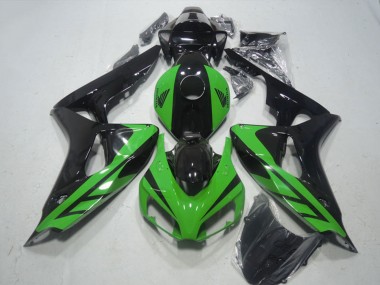 Meilleurs Carénage Moto Honda CBR1000RR 2006-2007 - Vert Noir Brillant