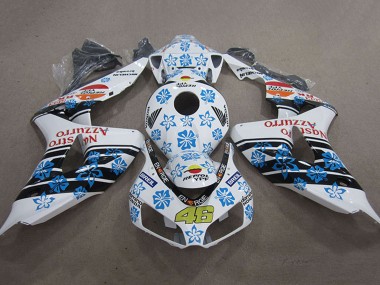 Meilleurs Carénages Moto Honda CBR1000RR 2006-2007 - Blanc Bleu Clair Noir Brillant Rouge Nastro Azzurro Repsol 46