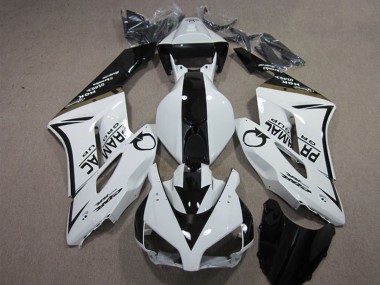 Meilleurs Carénages Moto Honda CBR1000RR 2004-2005 - Blanc Noir Brillant Pramac