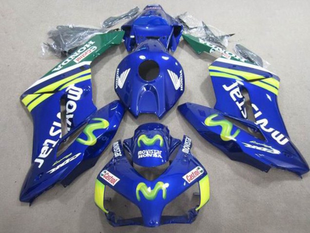 Carénages Moto Honda CBR1000RR 2004-2005 - Bleu Vert Jaune MoviStar Castrol