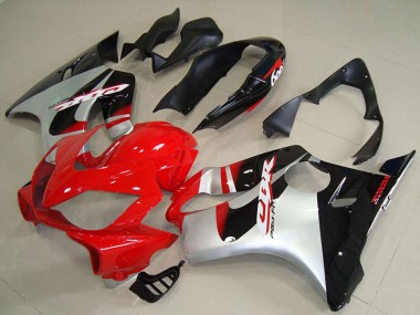 Meilleurs Carénages Moto ABS Honda CBR600 F4i 2004-2007 - Argent Rouge Noir Brillant