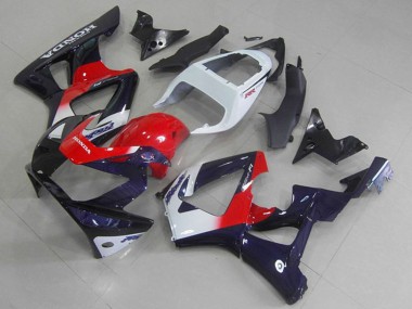 Meilleurs Carénages Moto Honda CBR900RR 929 2000-2001 - Blanc Rouge Bleu Foncé