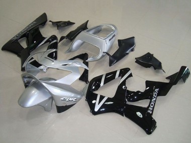 Meilleurs Carénages Moto Honda CBR900RR 929 2000-2001 - Argent Noir Brillant