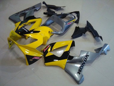 Meilleurs Carénages Moto Honda CBR900RR 929 2000-2001 - Jaune Argent Noir Brillant