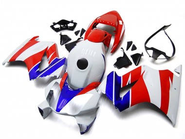 Meilleurs Carénages Moto Honda VFR800 2002-2013 - Blanc Rouge Bleu No Décalque