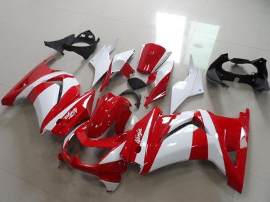 Meilleurs Carénages Moto Kawasaki ZX250R 2008-2012 - Blanc Rouge