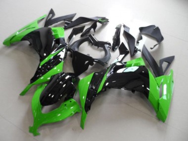 Meilleurs Carénage Moto Kawasaki ZX300R 2013-2018 - Vert Noir Brillant