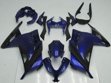 Meilleurs Carénages Moto Kawasaki ZX300R 2013-2018 - Bleu Noir