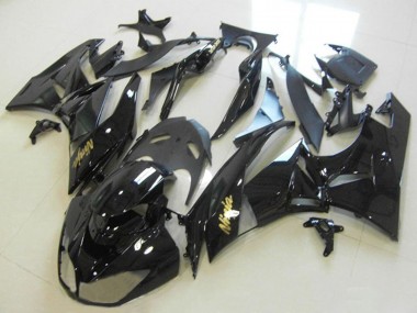 Meilleurs Carénages Moto Kawasaki ZX6R 2013-2018 - Noir Brillant Or Ninja