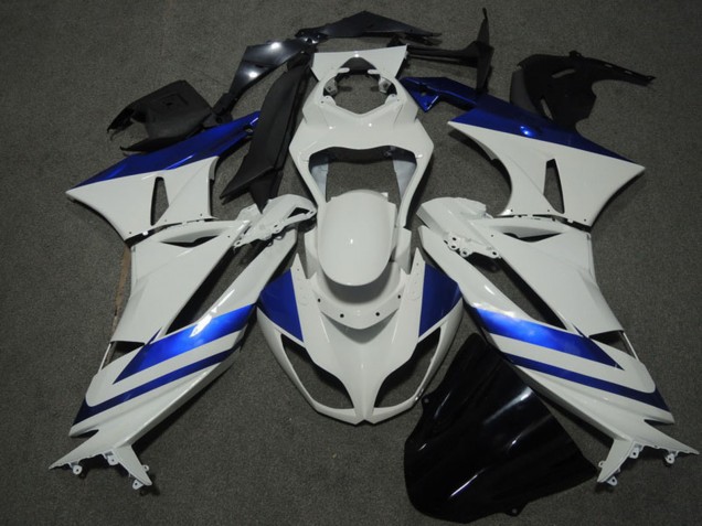 Carénages Moto Kawasaki ZX6R 2009-2012 - Bleu Blanc