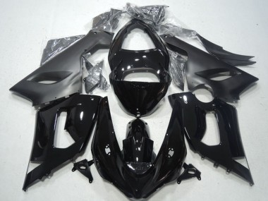 Meilleurs Carénages Moto Kawasaki ZX6R 2005-2006 - Noir Brillant Noir Mat