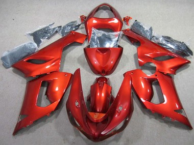 Meilleurs Carénage Moto Kawasaki ZX6R 2005-2006 - Rouge