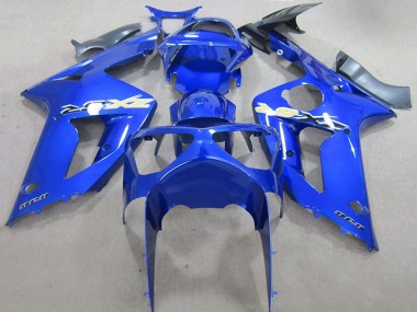 Meilleurs Carénage Moto Kawasaki ZX6R 2003-2004 - Bleu