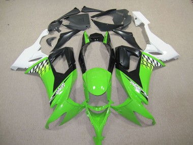 Meilleurs Kits Carénage Moto Kawasaki ZX10R 2008-2010 - Blanc Vert Noir