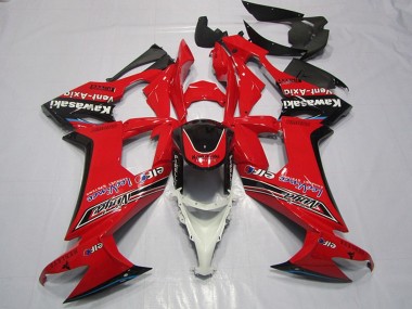 Meilleurs Carénages Moto Kawasaki ZX10R 2008-2010 - Rouge Noir Brillant Elf Vent-Axia