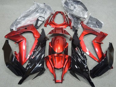 Meilleurs Carénage Moto Kawasaki ZX10R 2011-2015 - Rouge Noir Brillant