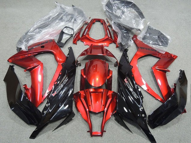 Carénage Moto Kawasaki ZX10R 2011-2015 - Rouge Noir Brillant
