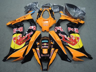 Meilleurs Carénages Moto Kawasaki ZX10R 2011-2015 - Orange Noir Red Bull