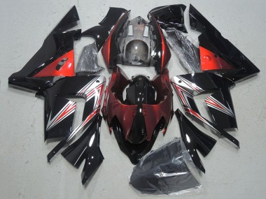 Meilleurs Carénages Moto Kawasaki ZX10R 2004-2005 - Noir Rouge