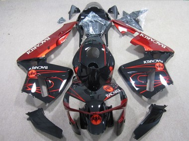 Meilleurs Carénages Moto Kawasaki ZX10R 2004-2005 - Noir Rouge Racardi