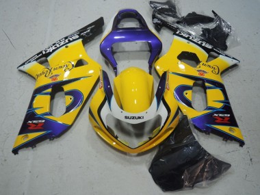 Meilleurs Carénages Moto Suzuki GSXR 600 2001-2003 - Jaune Violet Noir