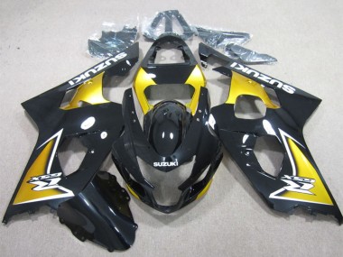 Meilleurs Carénages Moto Suzuki GSXR 600 2004-2005 - Noir Brillant Jaune