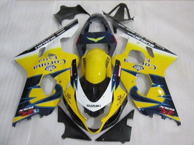 Meilleurs Carénages Moto Suzuki GSXR 600 2004-2005 - Jaune Blanc Bleu Corona Extra