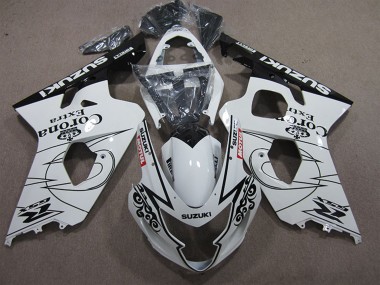 Meilleurs Carénages Moto Suzuki GSXR 600 2004-2005 - Blanc Noir Corona Extra Motul