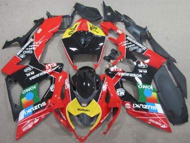 Meilleurs Carénages Moto Suzuki GSXR 600 2006-2007 - Rouge Jaune Vert Bleu Noir JOMO