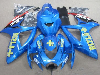 Meilleurs Carénages Moto Suzuki GSXR 600 2006-2007 - Bleu Or Rouge Rizla