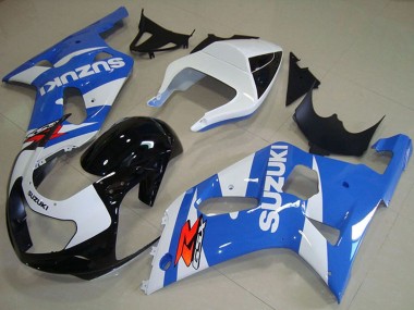 Meilleurs Carénages Moto Suzuki GSXR 750 2001-2003 - Blanc Bleu Noir Brillant
