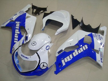 Meilleurs Carénages Moto Suzuki GSXR 750 2001-2003 - Blanc Bleu Jordan
