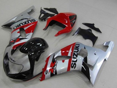 Meilleurs Carénages Moto Suzuki GSXR 750 2001-2003 - Rouge Argent Noir