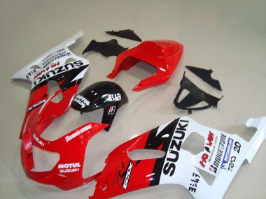 Meilleurs Carénages Moto Suzuki GSXR 750 2001-2003 - Rouge Blanc Noir Brillant Motul