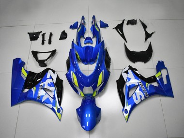 Meilleurs Carénage Moto Suzuki GSXR 1000 2017-2024 - Bleu Blanc Vert
